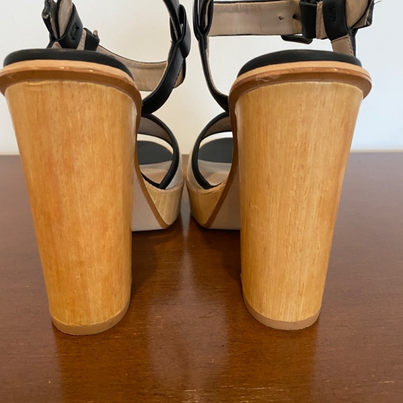 Beige and black Zara platform sandal size 8 - Picture 5 of 6